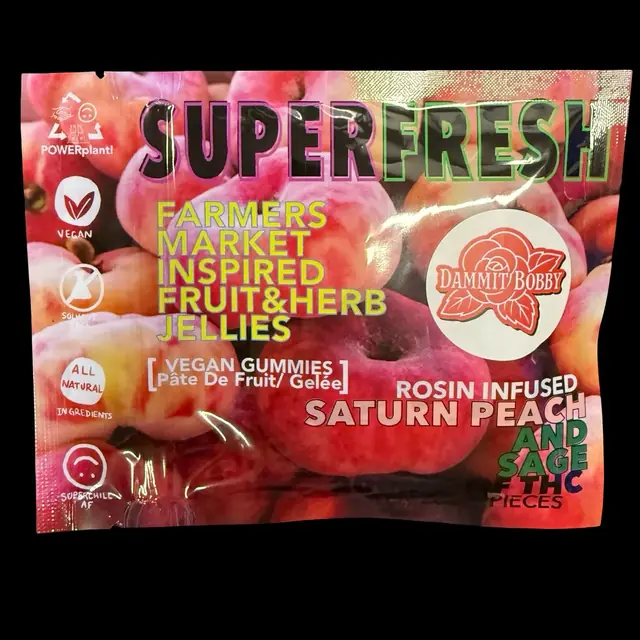 Superchill X Powerplant X Dammit Bobby - Saturn Peach and Sage Jellies 200mg