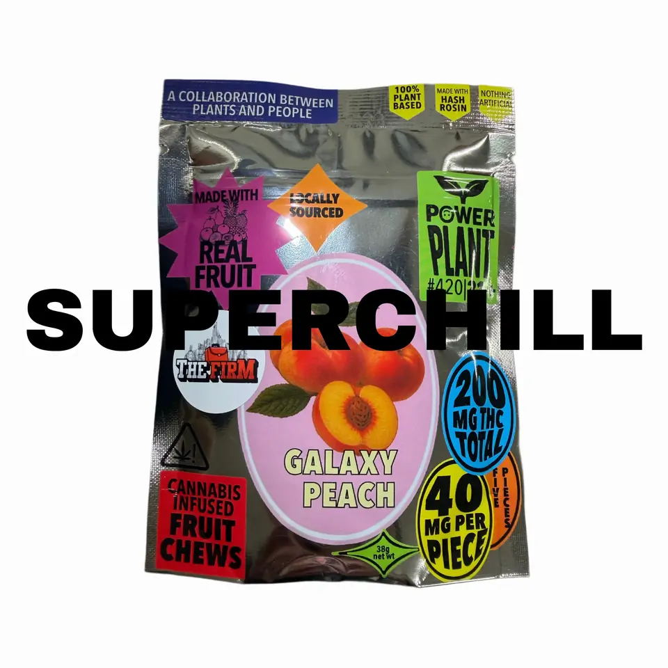 Superchill X Powerplant X The Firm - Galaxy Peach Chews 200mg