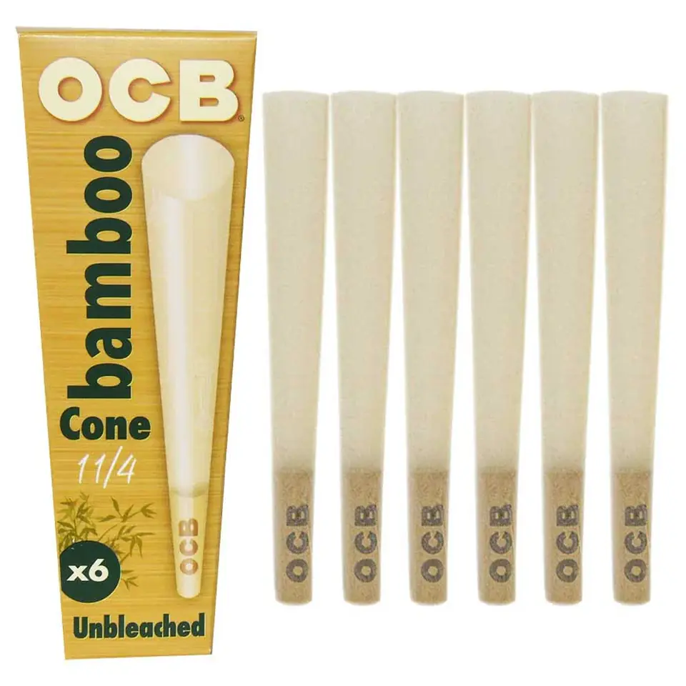 OCB Cone Bamboo 1 1/4 6 Pack
