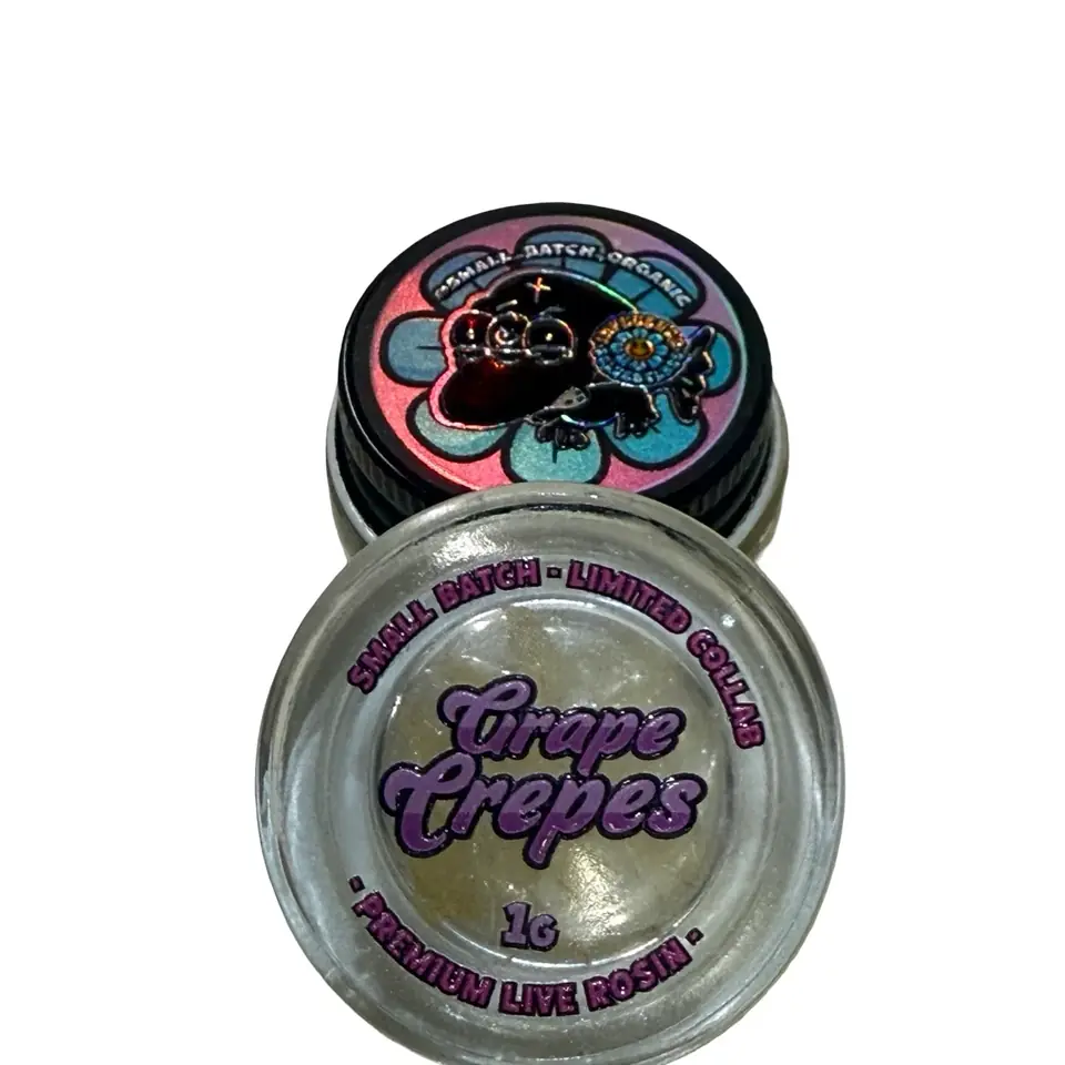Influence Solventless X Small Batch Organic - Grape Crepes 1g FRESH PRESS Live Rosin