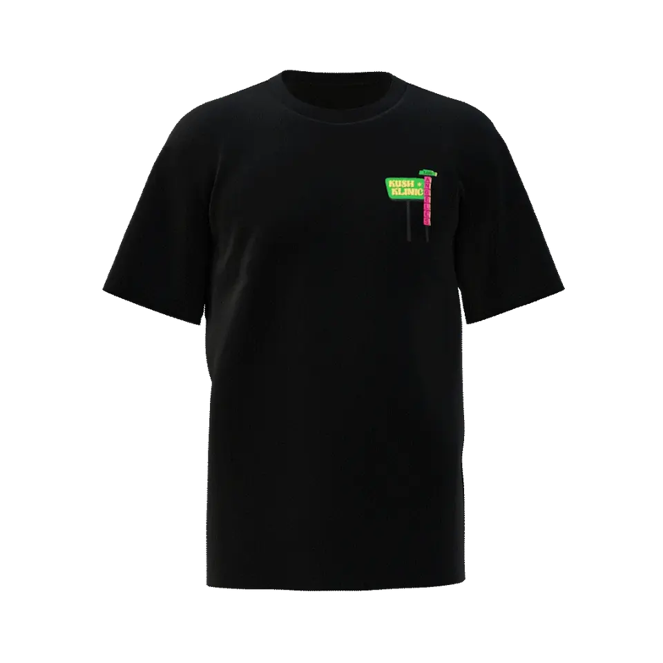 Kush Klinic Signature Tee – Black Kush Klinic Highway Sign