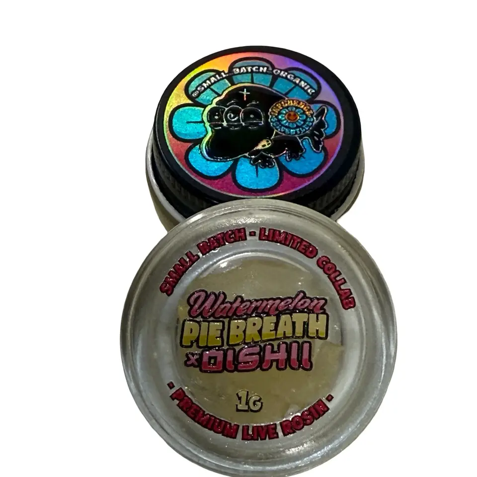 Influence Solventless X Small Batch Organic - Watermelon Pie Breath X Oishii 1g FRESH PRESS Live Rosin