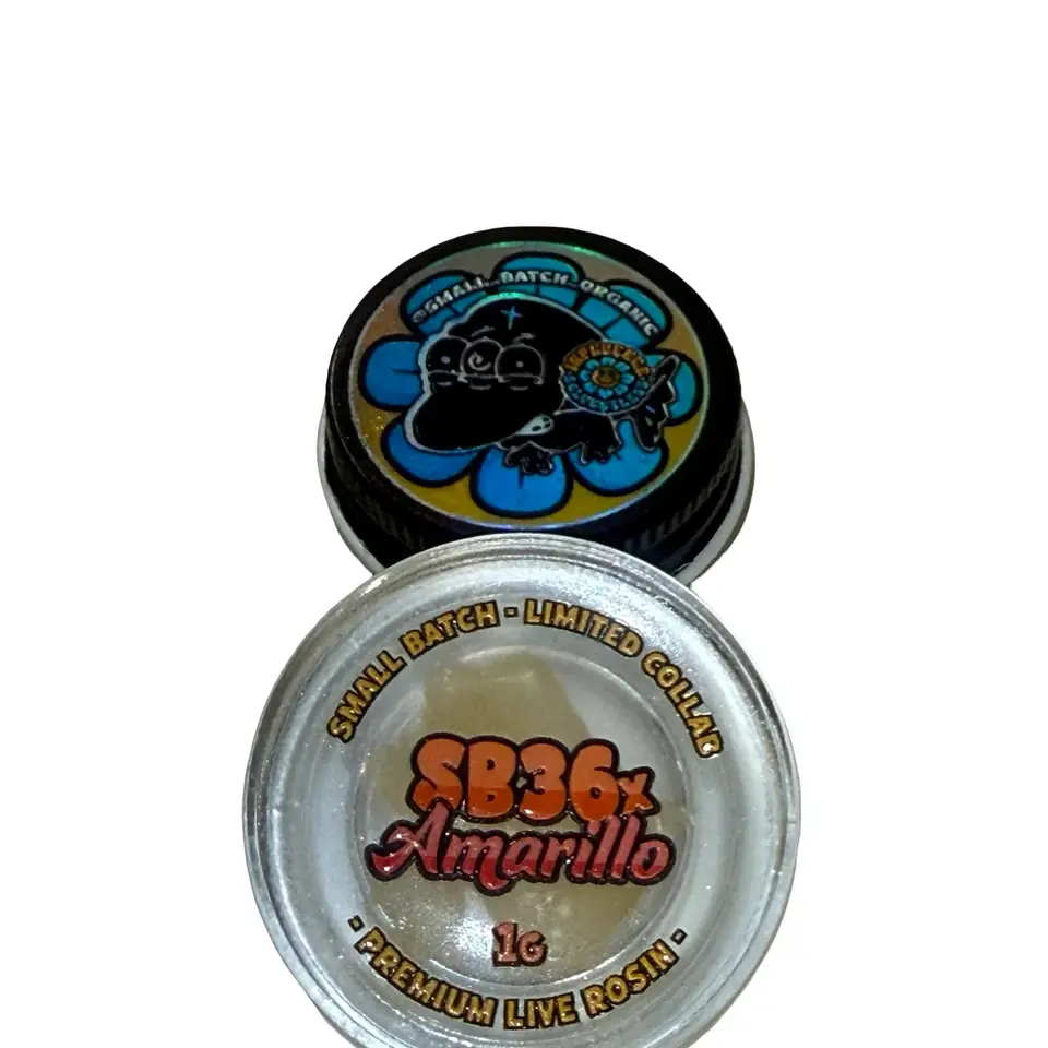 Influence Solventless X Small Batch Organic - SB36 X Amarillo 1g FRESH PRESS Live Rosin