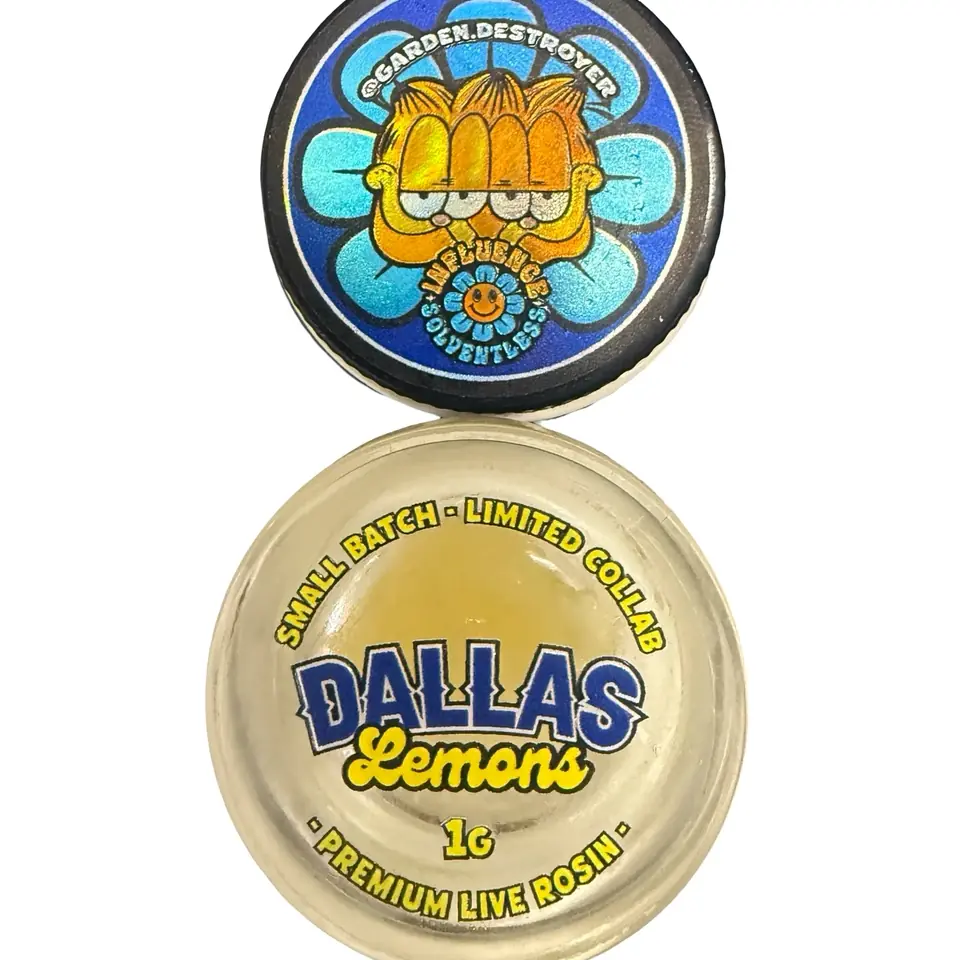 Influence Solventless X Small Batch Organic - Dallas Lemons 1g FRESH PRESS Live Rosin