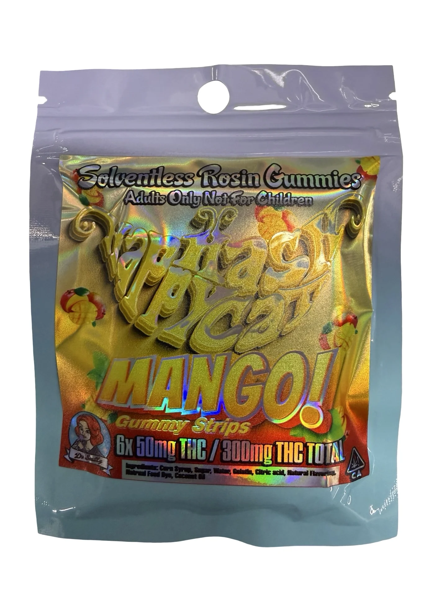 Happy Hash Cat - Mango Gummy Strips (300mg)