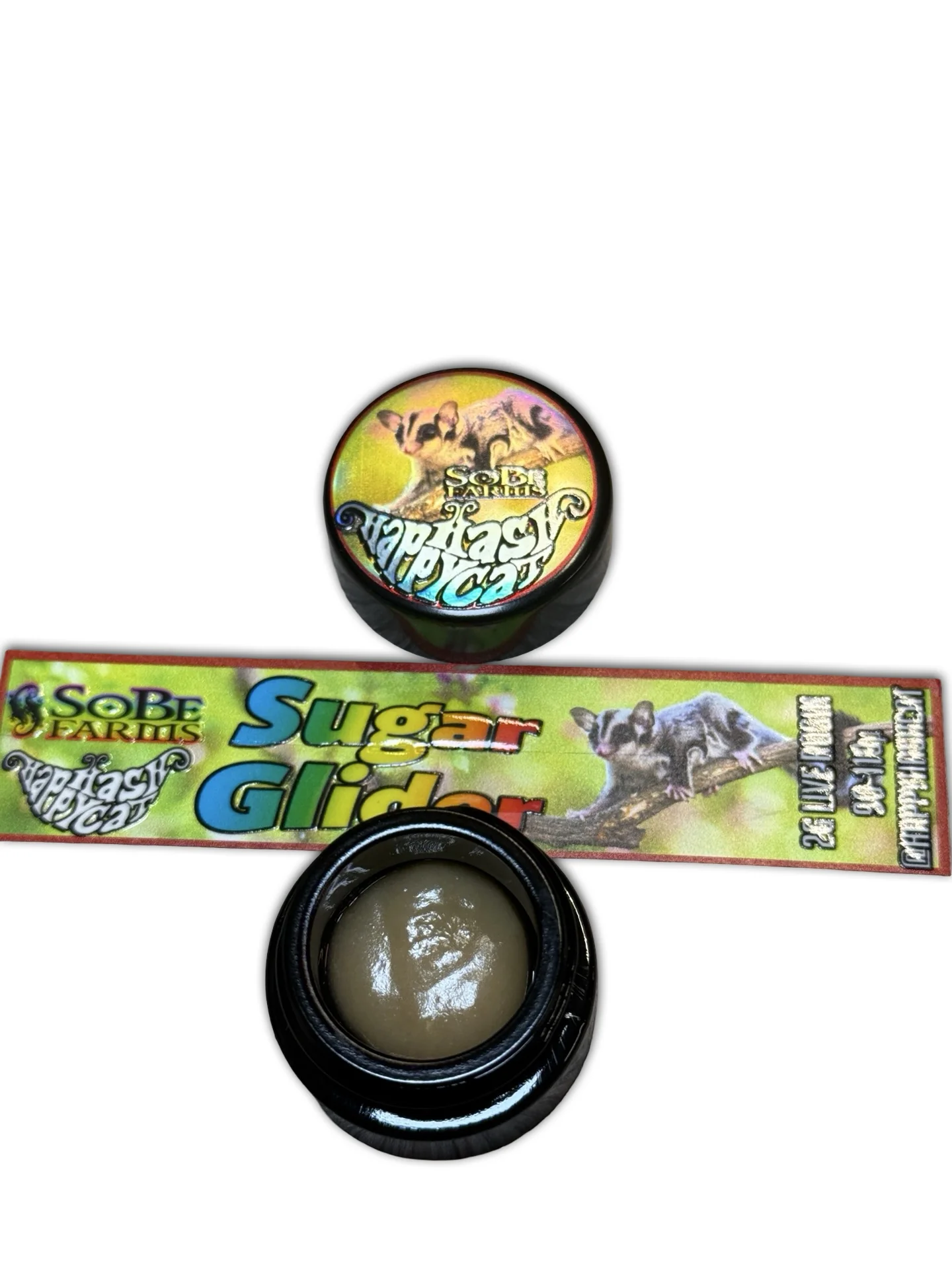 Happy Hash Cat X Sobe Farms - Sugar Glider 2g 90-119u Cold Cure