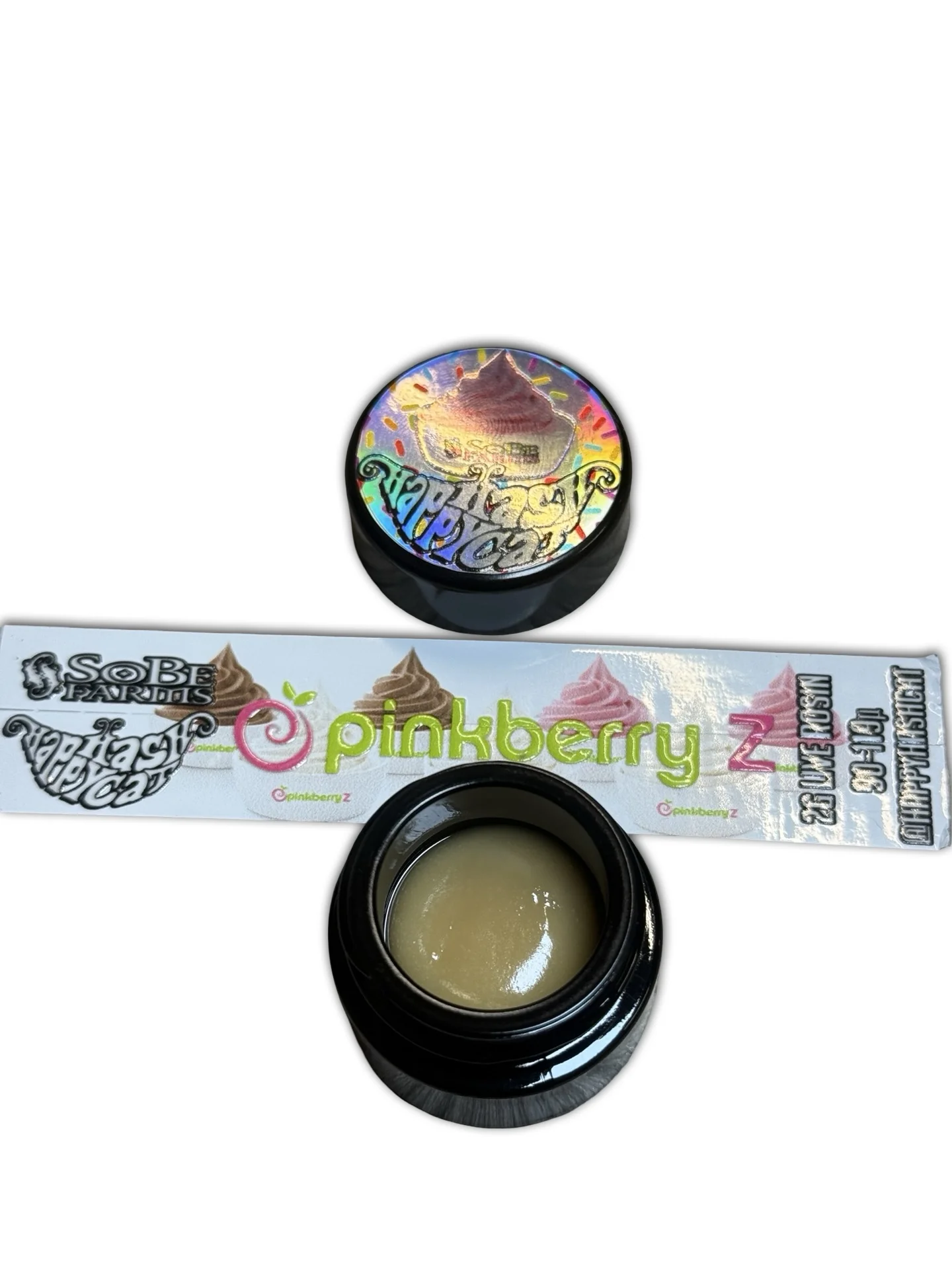 Happy Hash Cat X Sobe Farms - Pinkberry 2g 90-119u Cold Cure