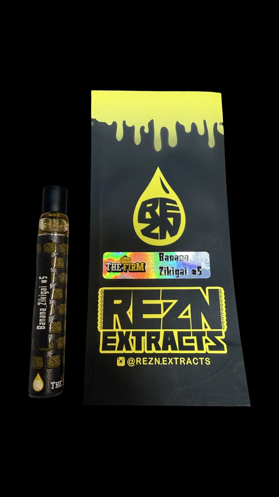 Rezn Extracts X The Firm - Banana Zikigai #5 .5 Gram Live Rosin Disposable Pen