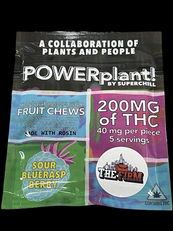 Superchill X The Firm - Sour Blue Raspberry Fruit Chews 200mg