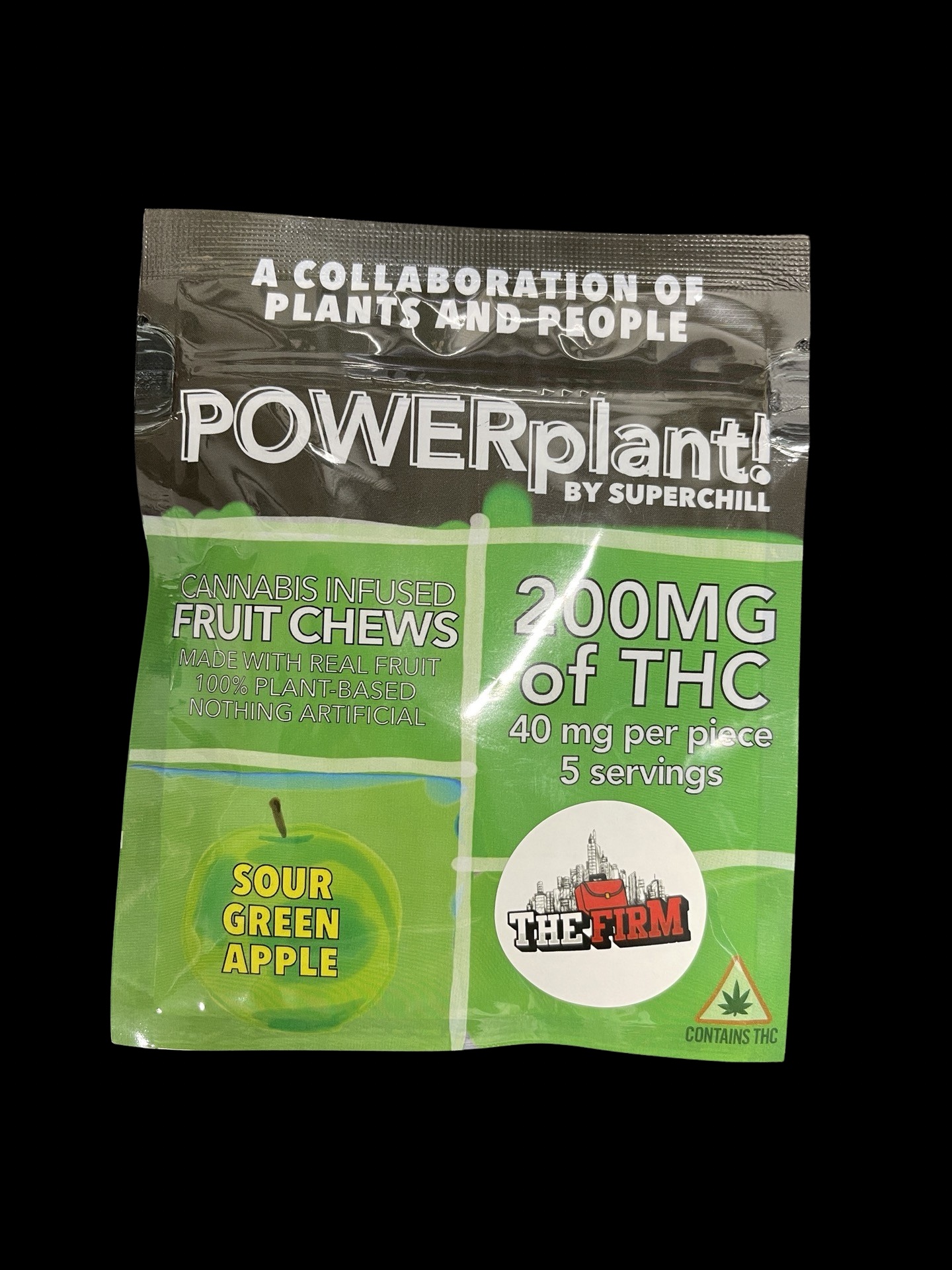 Superchill  X The Firm - Sour Green Apple  Fruit Chews 200mg