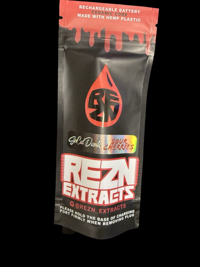 Rezn Extracts X SoCalDank - Sour Cherries  600mg Live Rosin Vape