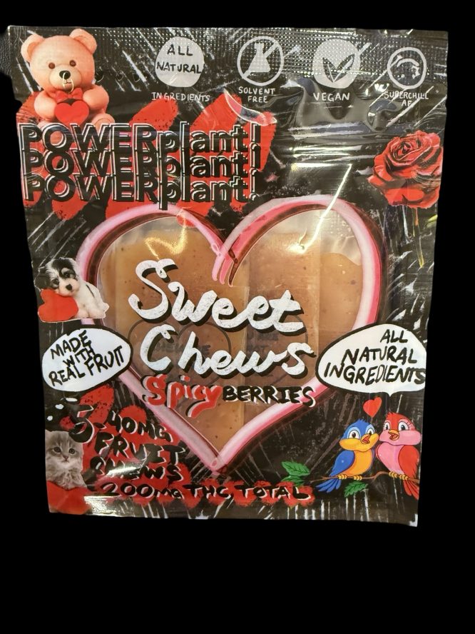 Superchill X Powerplant -Sweet chews Spicy Berries Chews 200mg