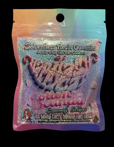Happy Hash Cat - Cotton Candy Solventless Rosin Gummiez 300mg (50mg Per)