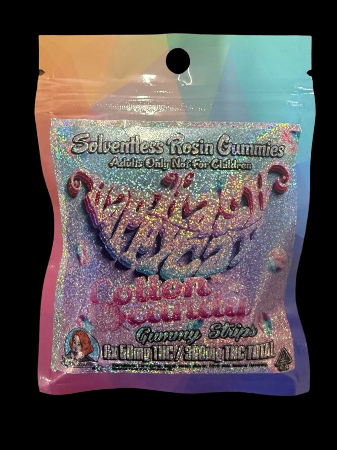 Happy Hash Cat - Cotton Candy Solventless Rosin Gummiez 300mg (50mg Per)