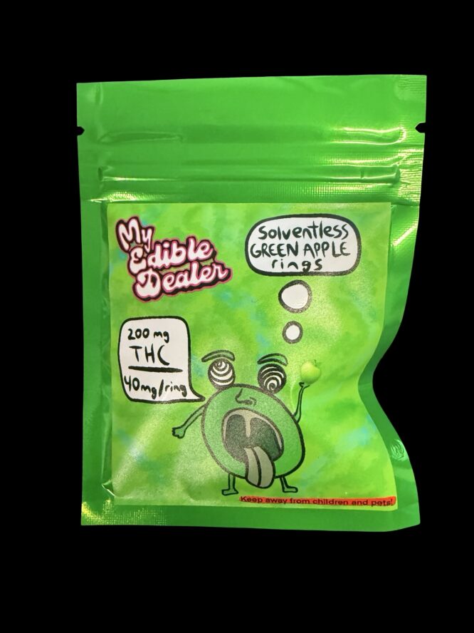My Edible Dealer- Solventless Green Apple Rings 200MG