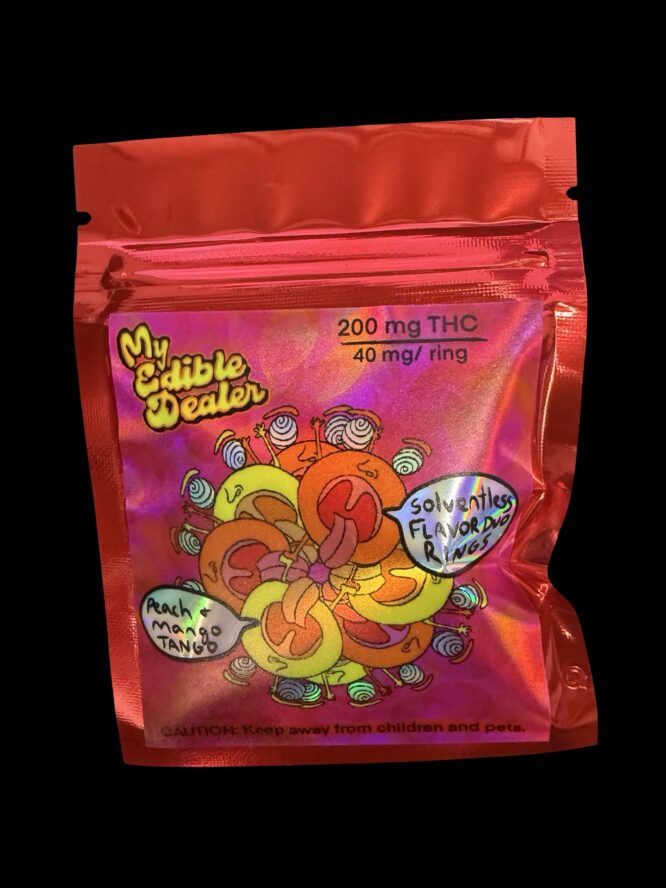 My Edible Dealer- Solventless Peach & Mango Tango Rings 200MG