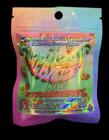 Happy HashCat - Kiwi Strawberry Solventless Rosin Gummies 300mg