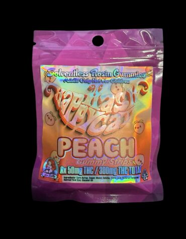 Happy HashCat - Peach Solventless Rosin Gummies 300mg